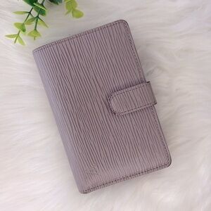 Louis Vuitton Grey/Taupe Textured Epi Leather Wallet